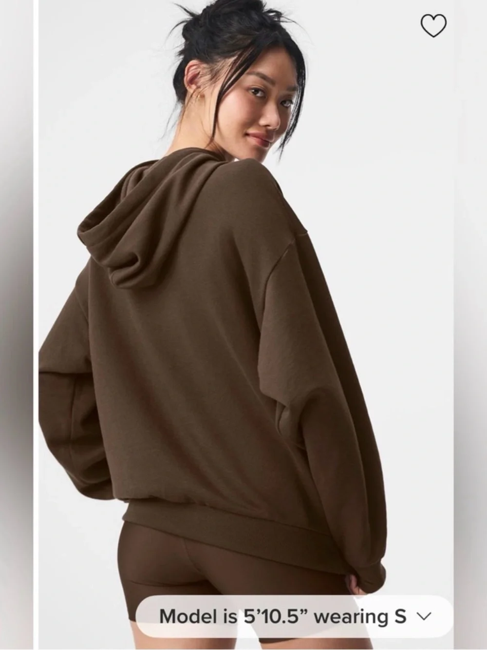 ALO YOGA Accolade Hoodie in Dark Brown Espresso GUC